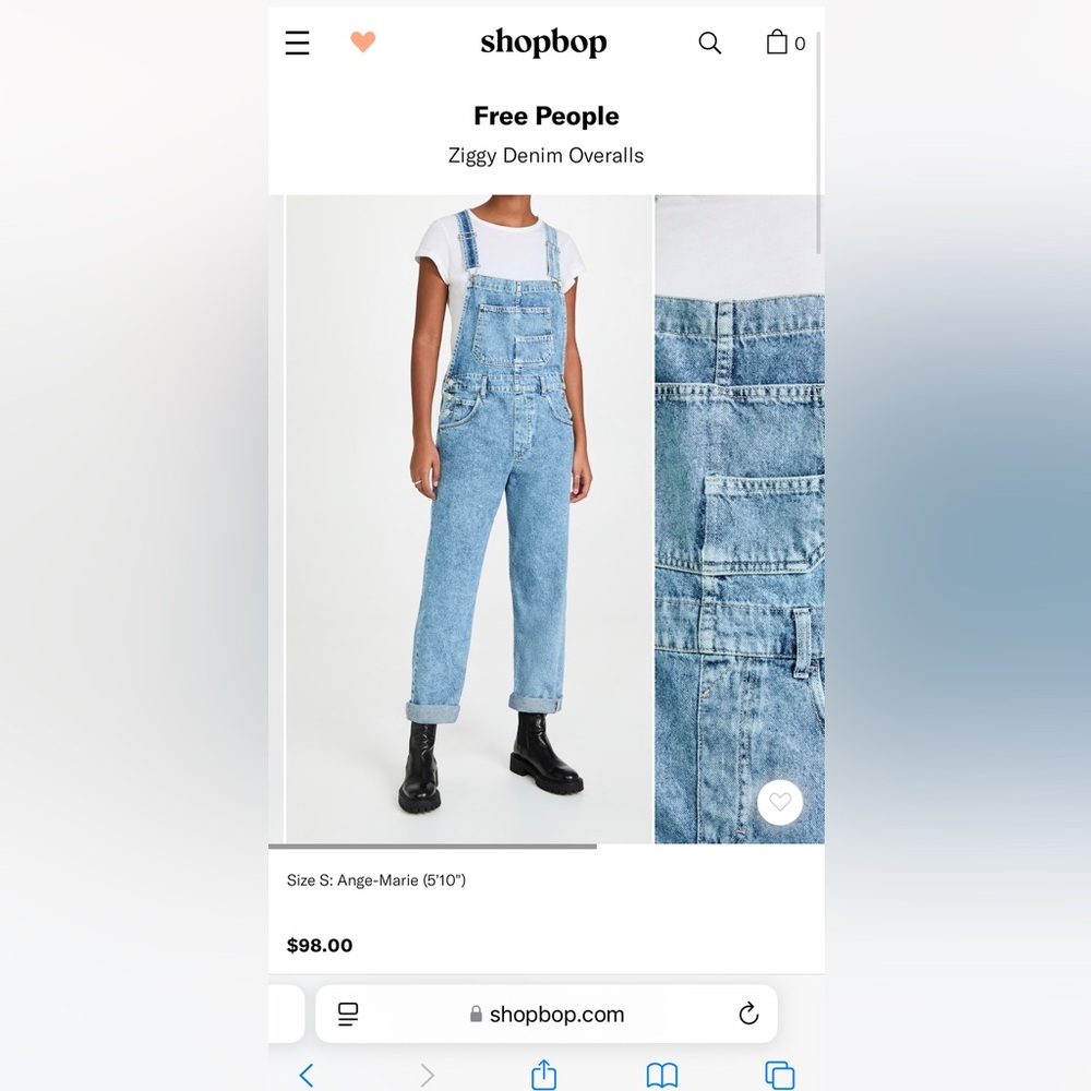 Free People Ziggy Overall Size Large, Powder Blue